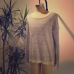 Light gray knit pullover sweater